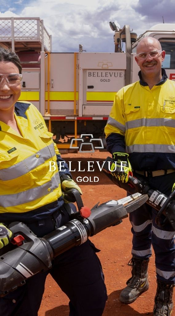 Bellevue Gold team members on site, from the Bellevue Gold website project by Net Search